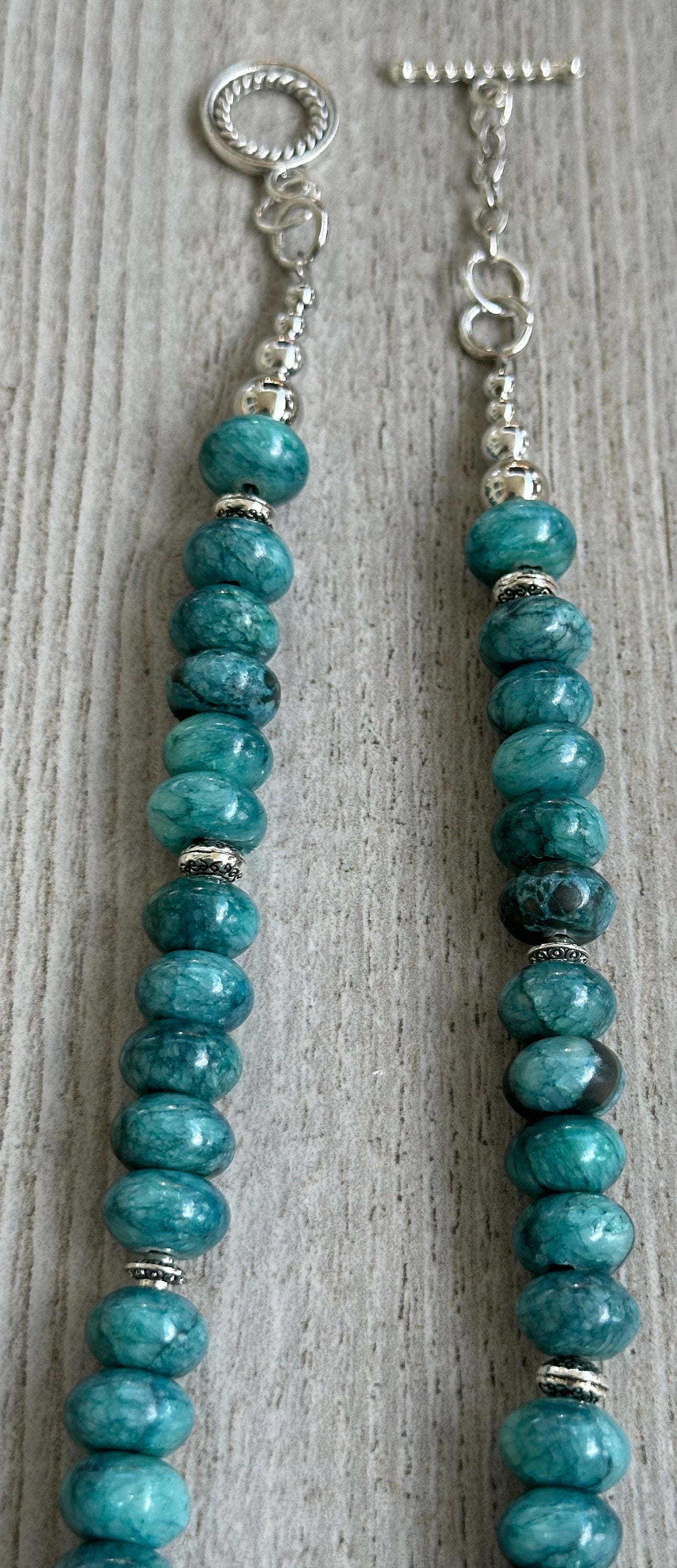 Brazilian Amazonite Necklace, Chunky Amazonite Necklace, Beaded Necklace, Semi Precious Gemstones, Gift for Her, 20”, Calming, Tranquility