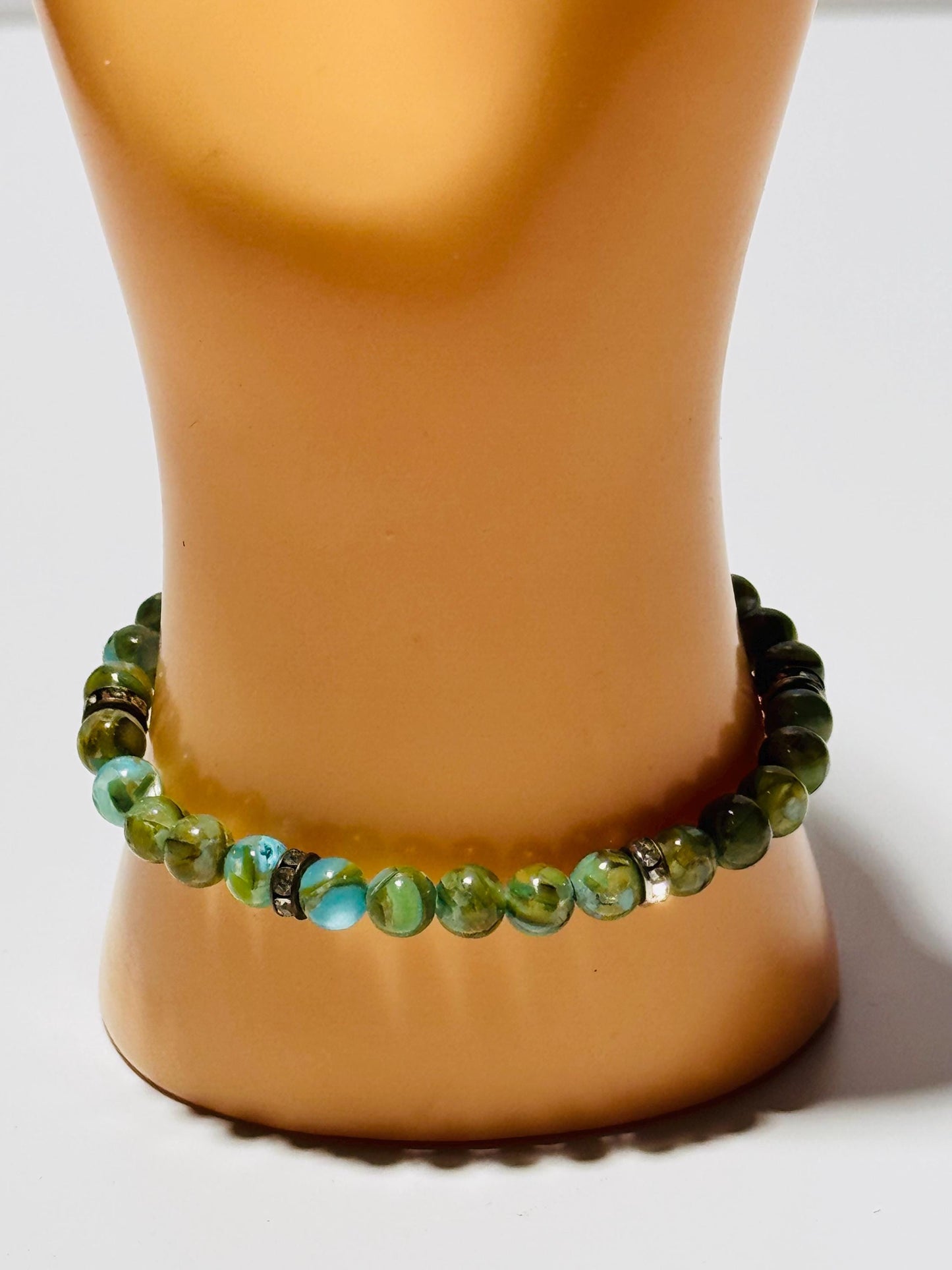 Anxiety, Depression, Trauma, Stability, Courage, Empathy, Strength, Grief, Tiger Eye, Mother of Pearl, Freshwater Pearls, Bracelet, 6.5”