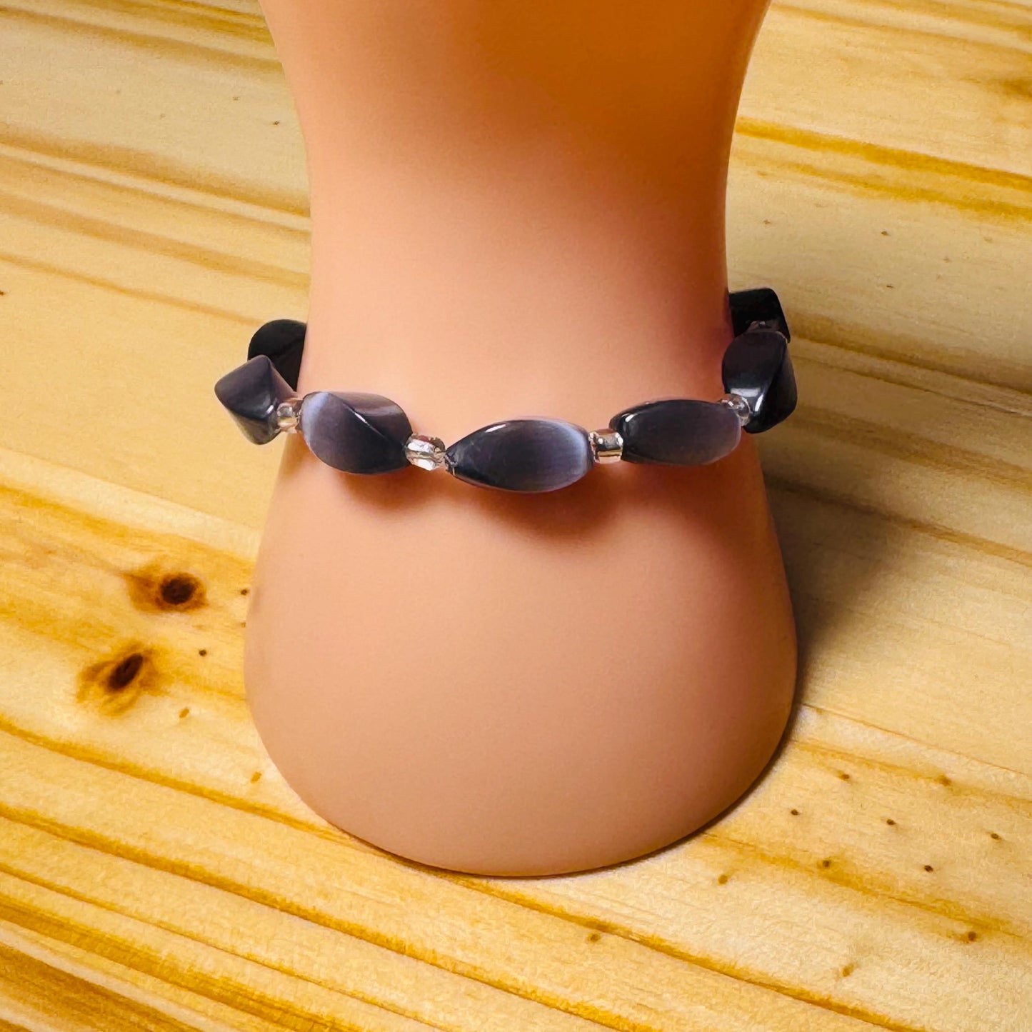 Heart Chakra Bracelet, Grounding Bracelet, Anxiety Bracelet, Strength, Spirituality, Stress, Grounding, Hematite Stretch Bracelet, 6.5”