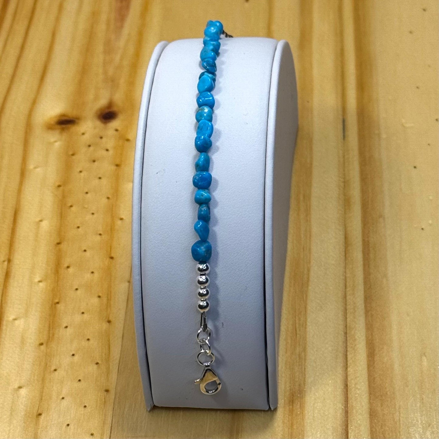 Adjustable, 925 Sterling Silver, Kingman Turquoise, Handmade Bracelet, AAA Blue Turquoise Bracelet 6” - 7.25”