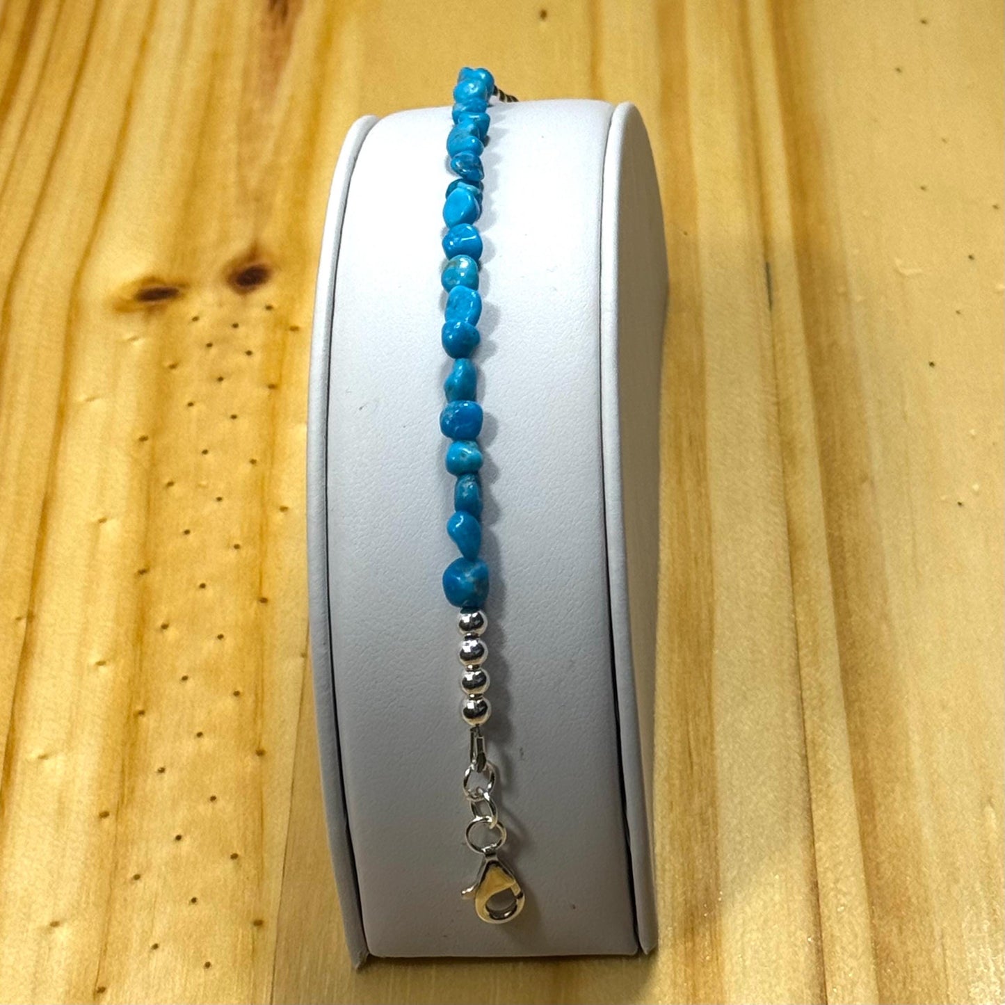 Adjustable, 925 Sterling Silver, Kingman Turquoise, Handmade Bracelet, AAA Blue Turquoise Bracelet 6” - 7.25”