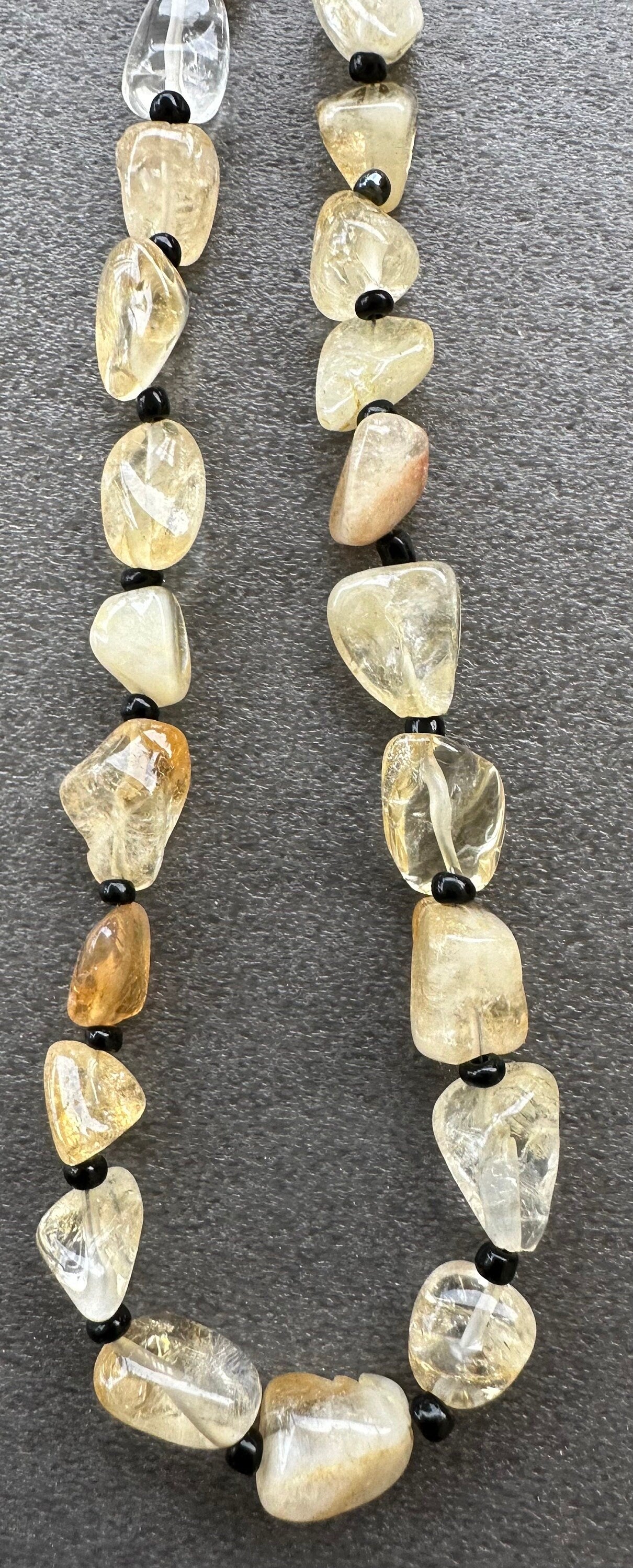 Citrine Necklace, Chunky, Boho, Gemstone Necklace, Gift for Her, Bohemian, 27 1/2”, Abundance, Joy, Optimism, Positive Energy Gift