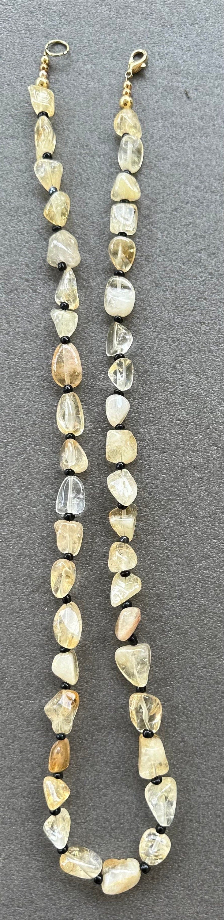 Citrine Necklace, Chunky, Boho, Gemstone Necklace, Gift for Her, Bohemian, 27 1/2”, Abundance, Joy, Optimism, Positive Energy Gift