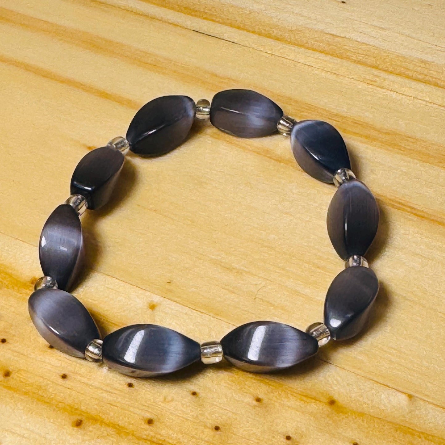 Heart Chakra Bracelet, Grounding Bracelet, Anxiety Bracelet, Strength, Spirituality, Stress, Grounding, Hematite Stretch Bracelet, 6.5”