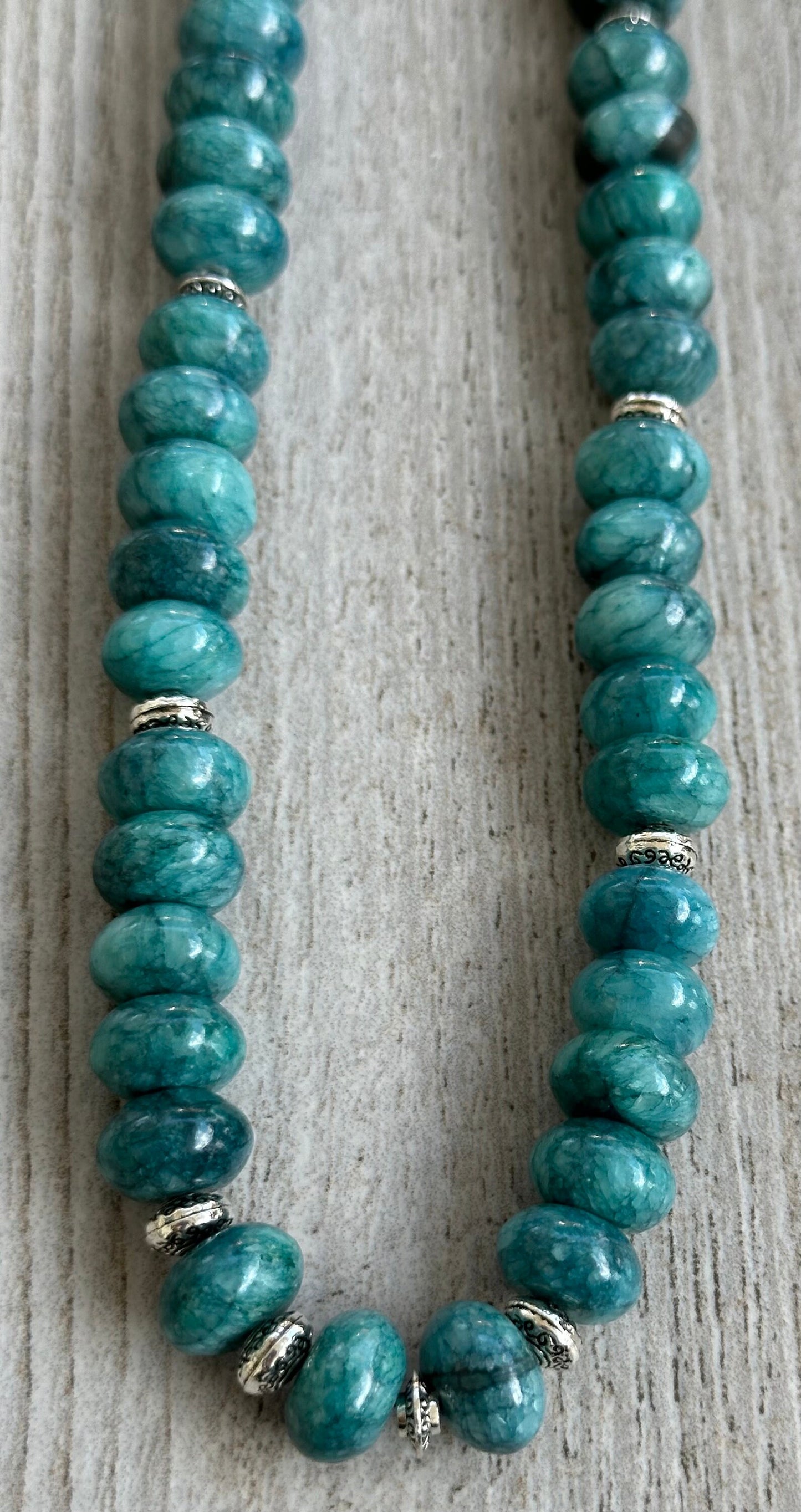 Brazilian Amazonite Necklace, Chunky Amazonite Necklace, Beaded Necklace, Semi Precious Gemstones, Gift for Her, 20”, Calming, Tranquility