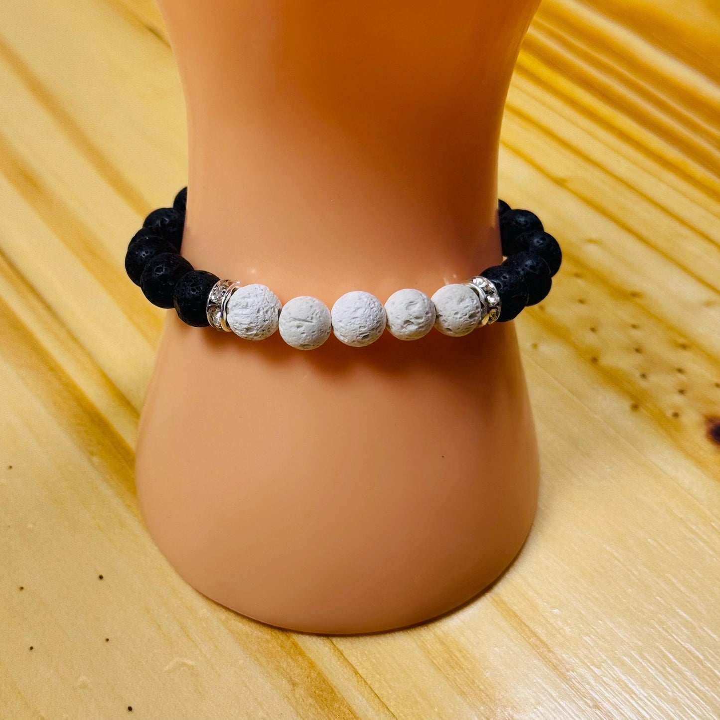 Oil Diffuser Bracelet, Strength Bracelet, Calming, Clarity Bracelet,  Grounding Bracelet, Lava Stone Bracelet, Aromatherapy Bracelet, 6”