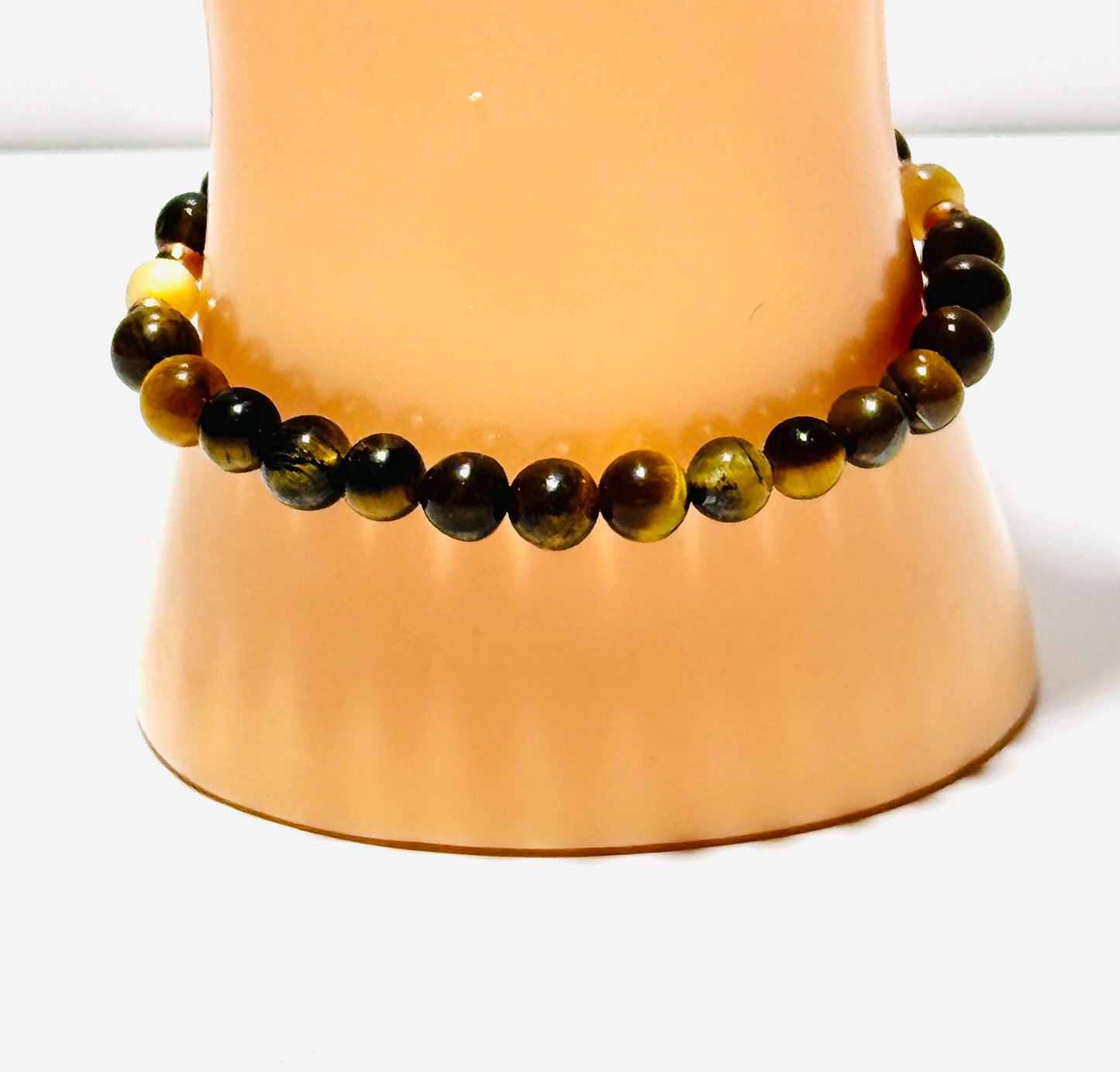 Natural Tiger Eye Bracelet, Stretch Bracelet, Brown Tiger Eye Bracelet, Agate, Bohemian, Stacking, Boho, Semi Precious Gemstones, Gift, 6”
