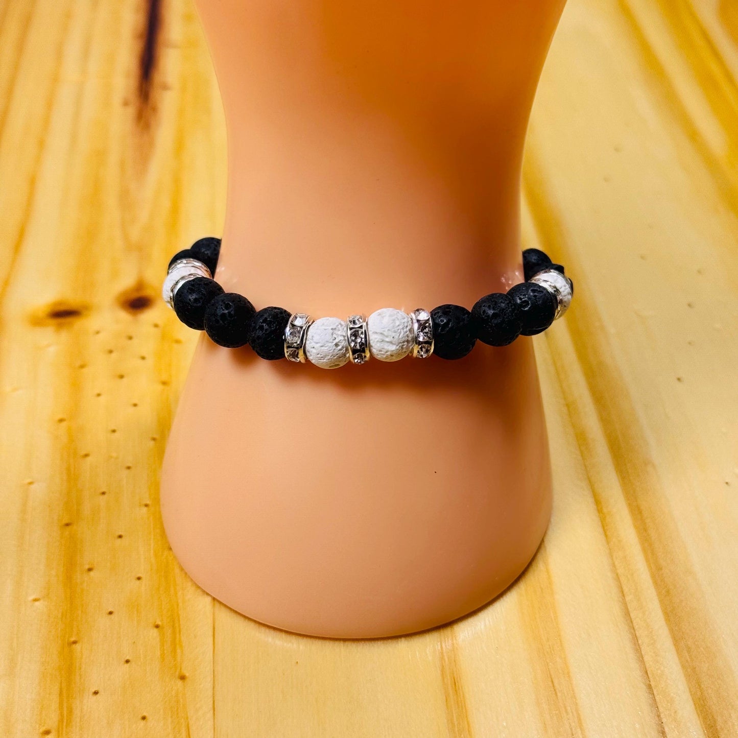 Oil Diffuser Bracelet, Strength Bracelet, Calming, Clarity Bracelet,  Grounding Bracelet, Lava Stone Bracelet, Aromatherapy Bracelet, 6”