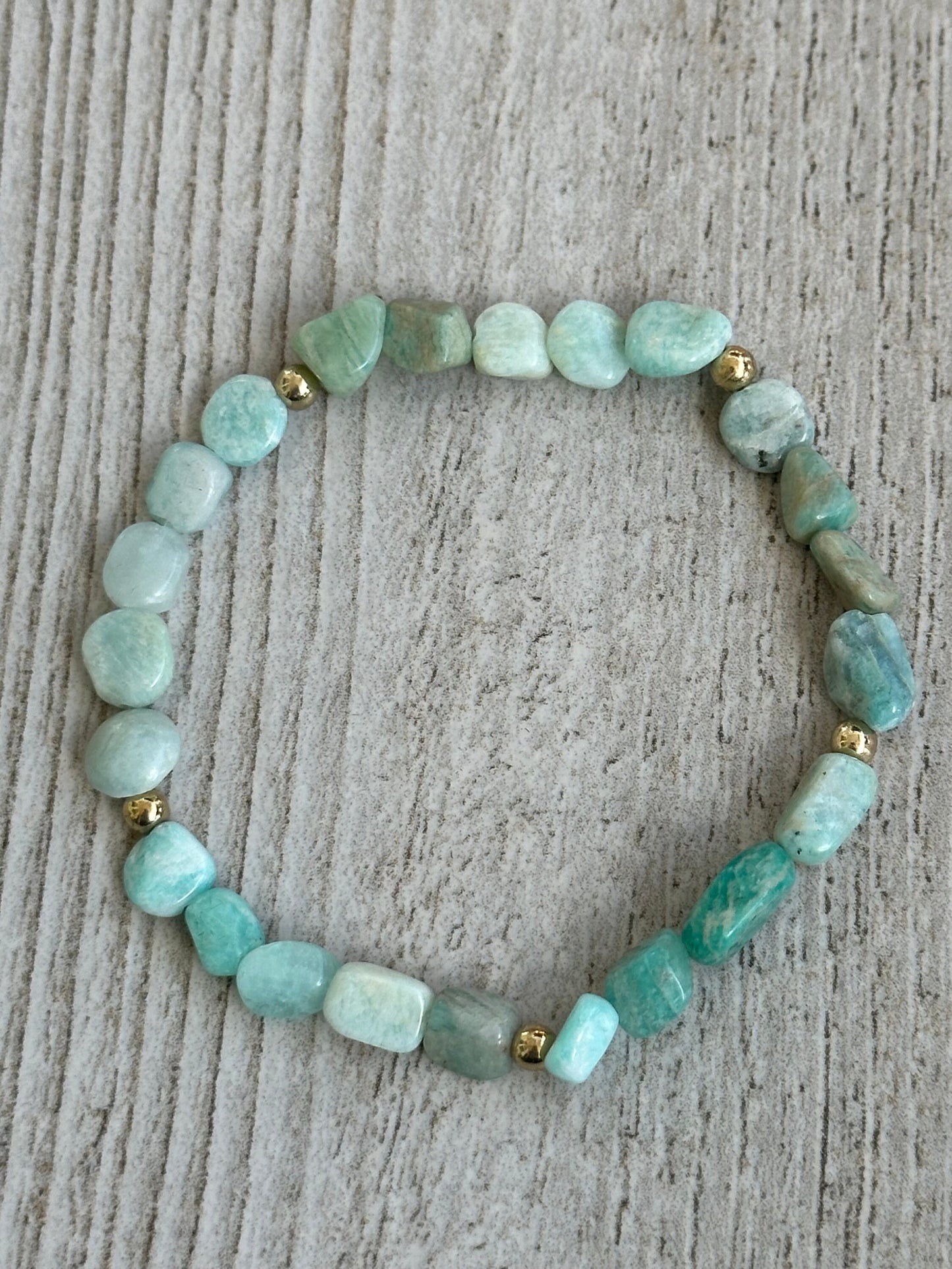 Anxiety, Tranquility, Peace, Trauma, Confidence, Grief, Soothe Aggravated Situations, Amazonite Bracelet, Minimalist, Boho, 6.5”-6.75”