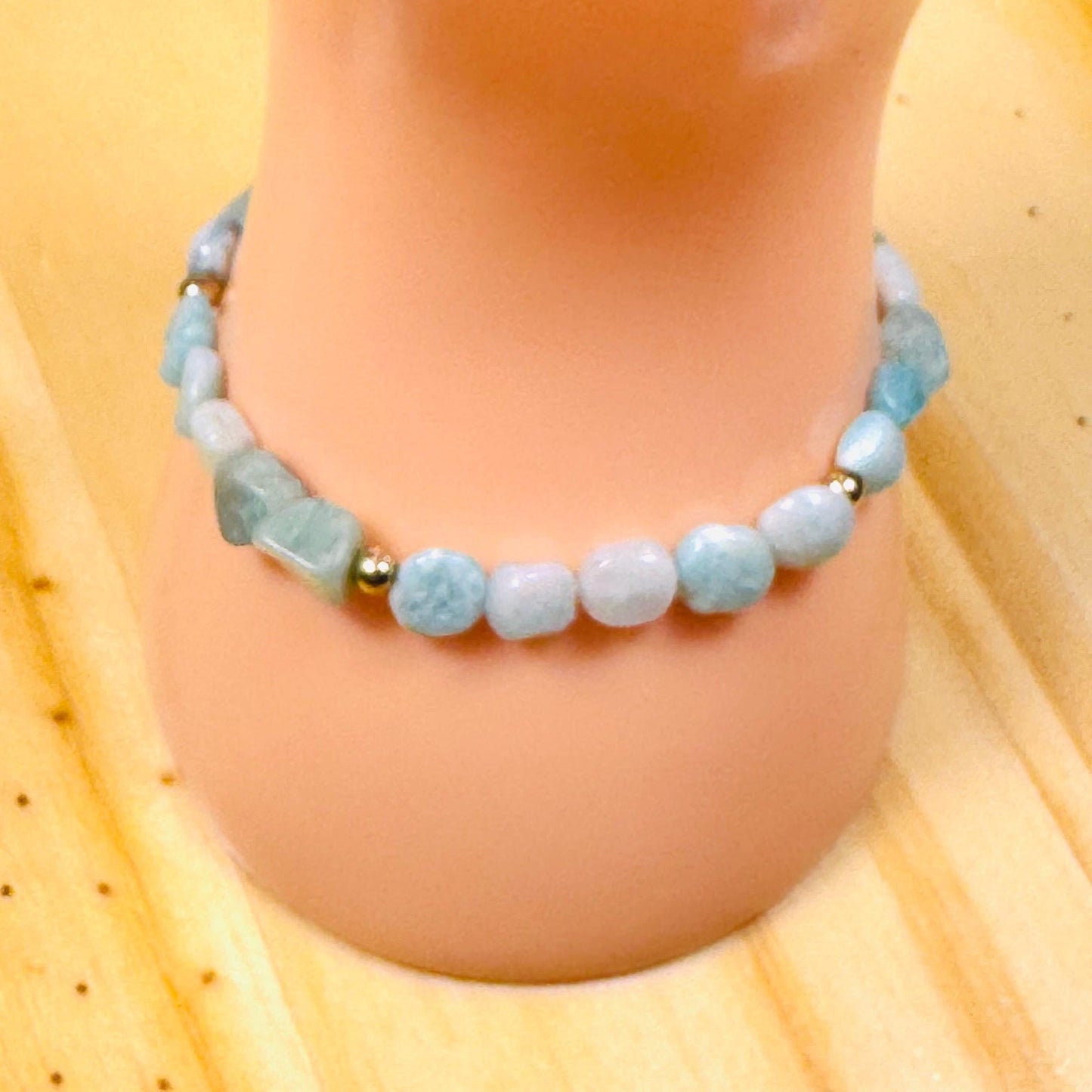 Tranquility, Enhances Love, Peace, Trauma, Anxiety, Grief, Protection, Brazilian Amazonite Bracelet, Emotional Balance, Courage, 6.5”