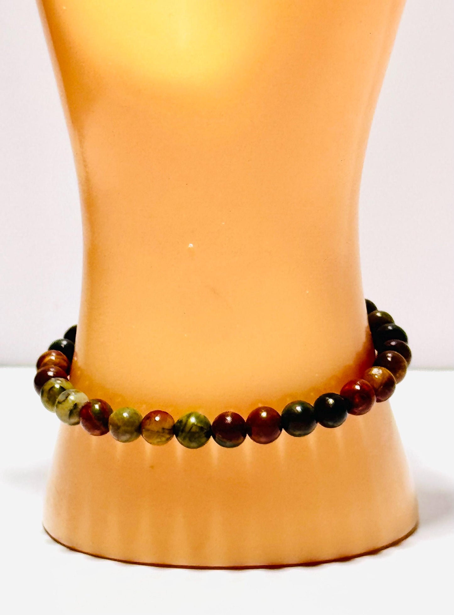 Minimalist Picasso Jasper Bracelet 6.5” Natural Crazy Lace Agate, Natural Jasper, Boho Bracelet, Stretch Bracelet, Support, Encouragement