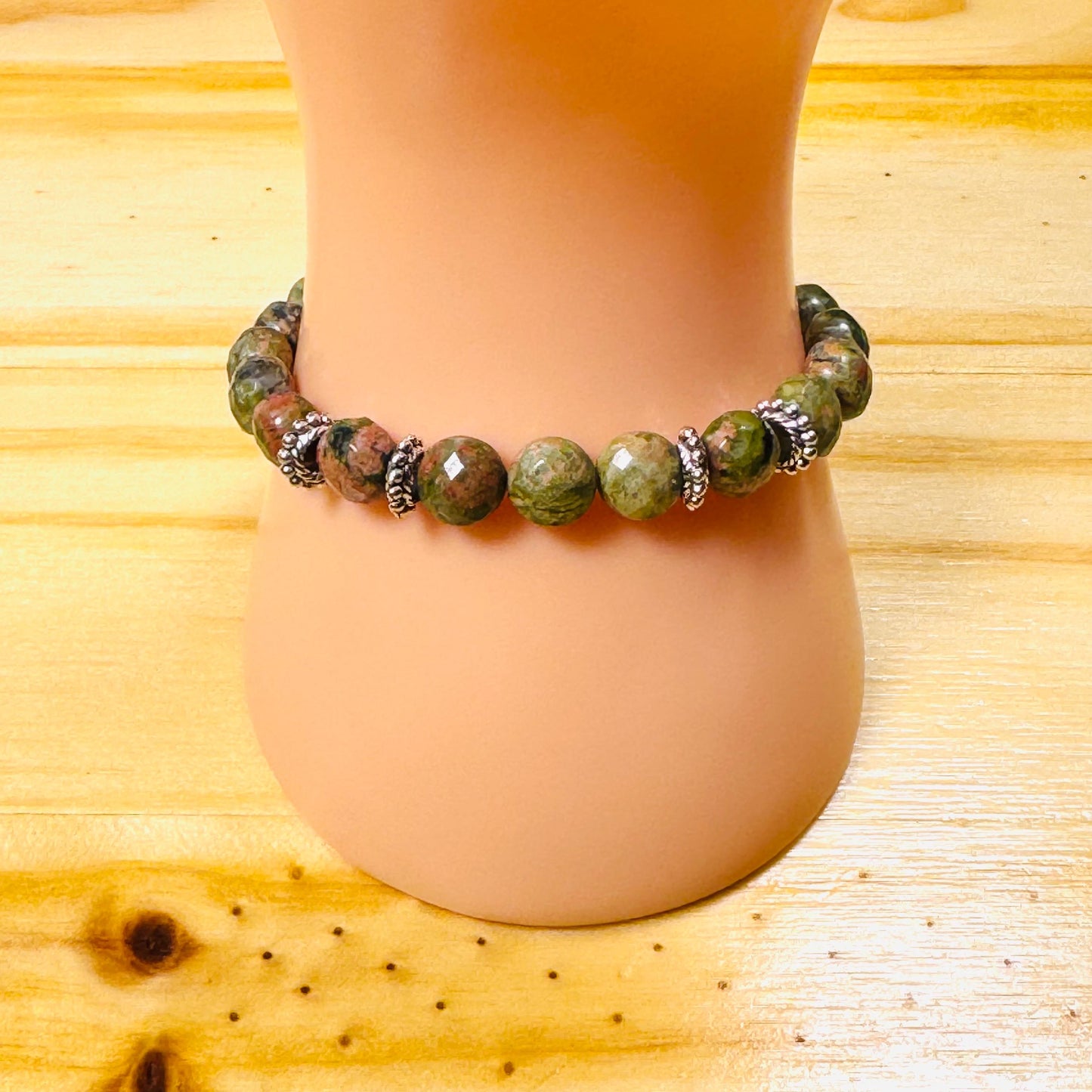 Love Bracelet, Balance, Trauma Bracelet, Compassion  Bracelet , Patience Bracelet, Perseverance, Unakite Stretch Bracelet, 6.5”