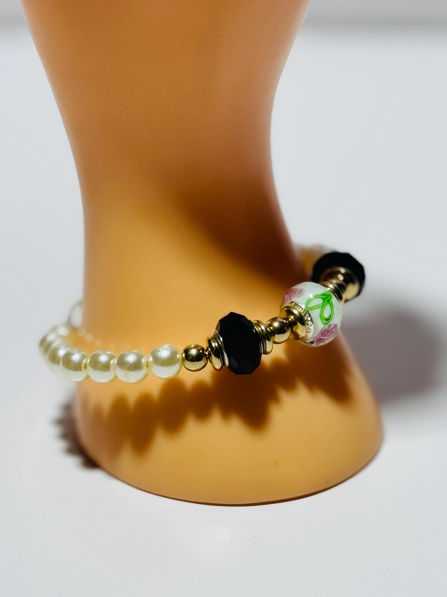 Custom Artisan Glass Bead Bracelet, Custom Bracelet, Unique, Handmade Glass Beads, One of a Kind, Bohemian, Beaded Bracelet, Gift, 7”