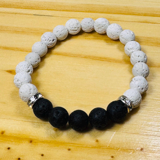 Oil Diffuser Bracelet, Strength Bracelet, Calming, Clarity Bracelet,  Grounding Bracelet, Lava Stone Bracelet, Aromatherapy Bracelet, 6”