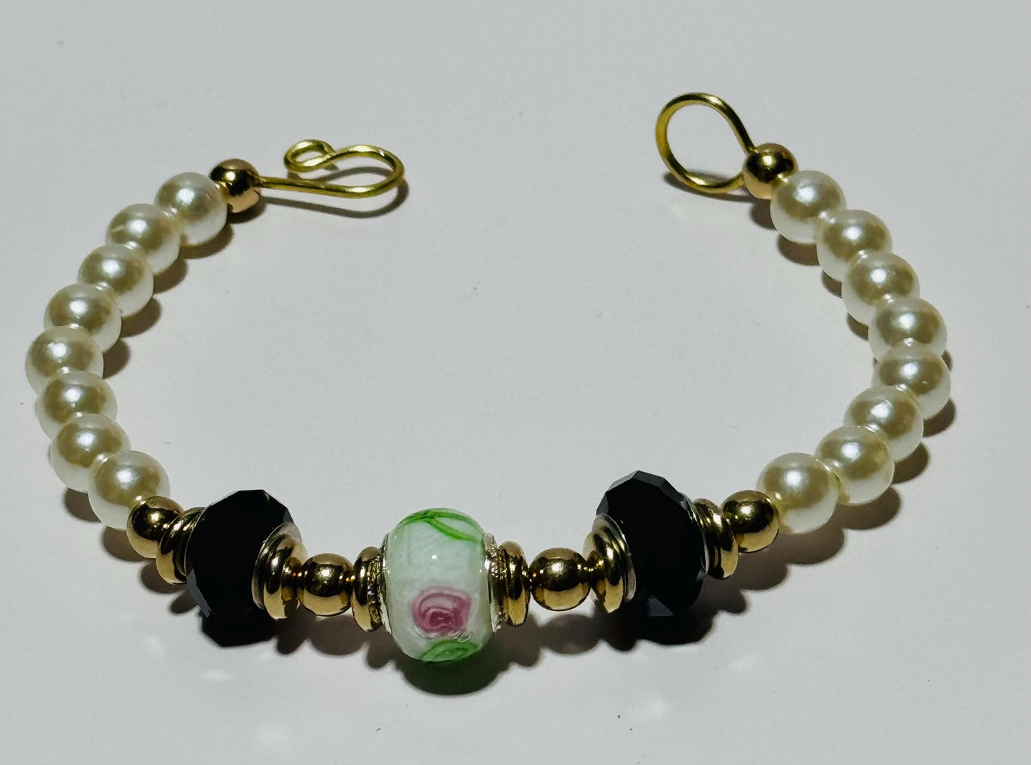 Custom Artisan Glass Bead Bracelet, Custom Bracelet, Unique, Handmade Glass Beads, One of a Kind, Bohemian, Beaded Bracelet, Gift, 7”