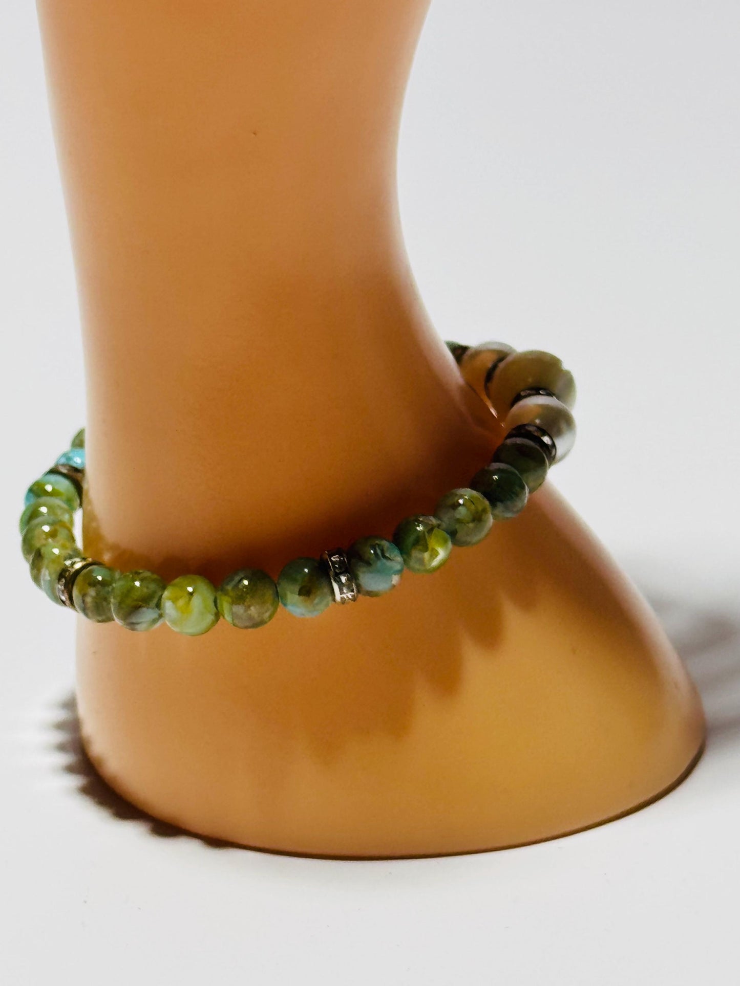 Anxiety, Depression, Trauma, Stability, Courage, Empathy, Strength, Grief, Tiger Eye, Mother of Pearl, Freshwater Pearls, Bracelet, 6.5”
