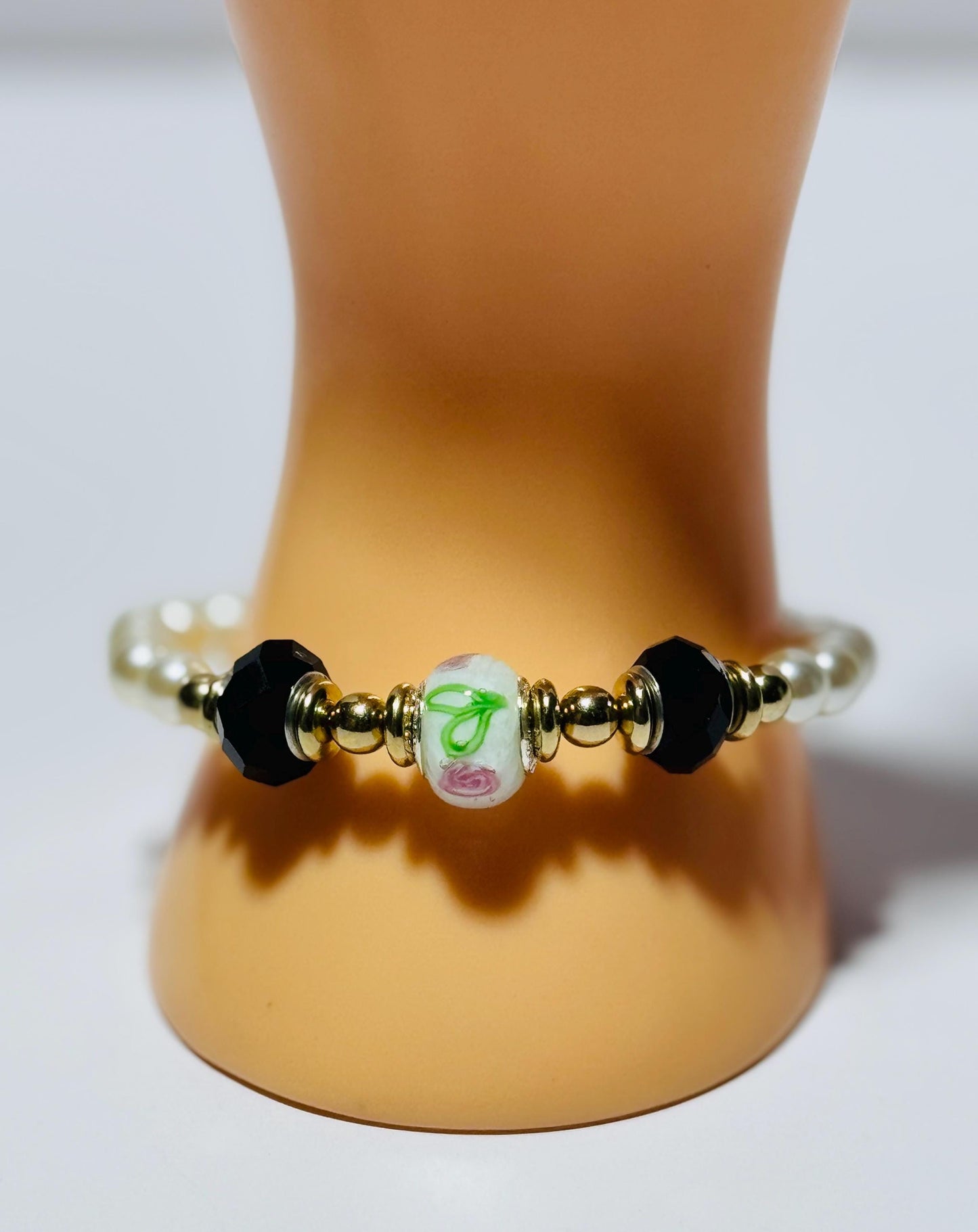 Custom Artisan Glass Bead Bracelet, Custom Bracelet, Unique, Handmade Glass Beads, One of a Kind, Bohemian, Beaded Bracelet, Gift, 7”