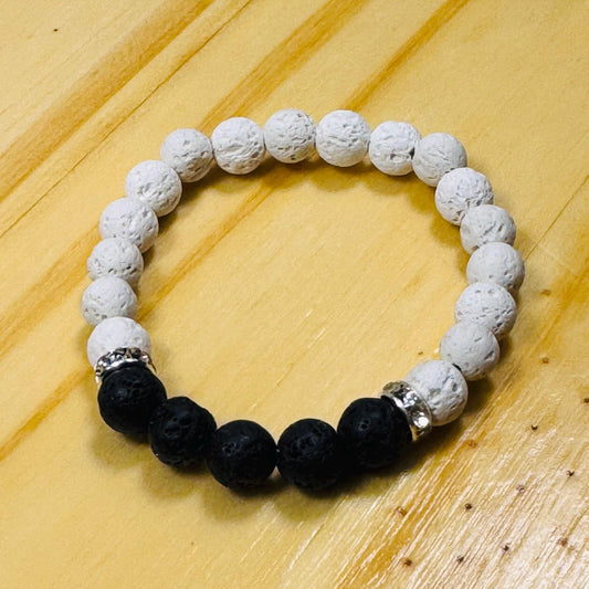 Oil Diffuser Bracelet, Strength Bracelet, Calming, Clarity Bracelet,  Grounding Bracelet, Lava Stone Bracelet, Aromatherapy Bracelet, 6”