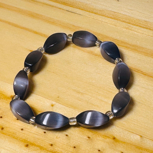 Heart Chakra Bracelet, Grounding Bracelet, Anxiety Bracelet, Strength, Spirituality, Stress, Grounding, Hematite Stretch Bracelet, 6.5”
