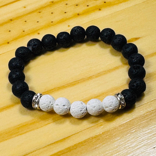 Oil Diffuser Bracelet, Strength Bracelet, Calming, Clarity Bracelet,  Grounding Bracelet, Lava Stone Bracelet, Aromatherapy Bracelet, 6”